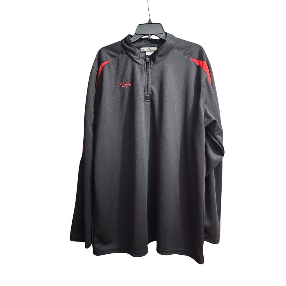 BOOMBAH Pullover Jacket Lightweight Quarter Zip‎ Athletic Red Black 2XL